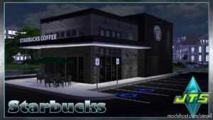 Sims 4 House Mod: Starbucks Modern Restaurant (Image #4)