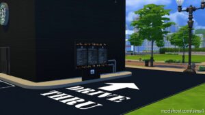 Sims 4 House Mod: Starbucks Modern Restaurant (Image #12)