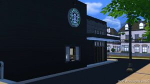 Sims 4 House Mod: Starbucks Modern Restaurant (Image #13)