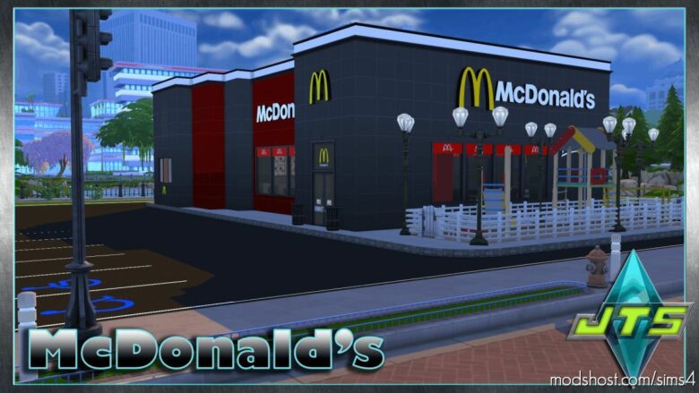 Sims 4 House Mod: MCDonald’s Restaurant (Featured)