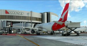 MSFS 2020 737-800 Livery Mod: A32NX Qantas Vh-Vxa Ulta (Image #2)