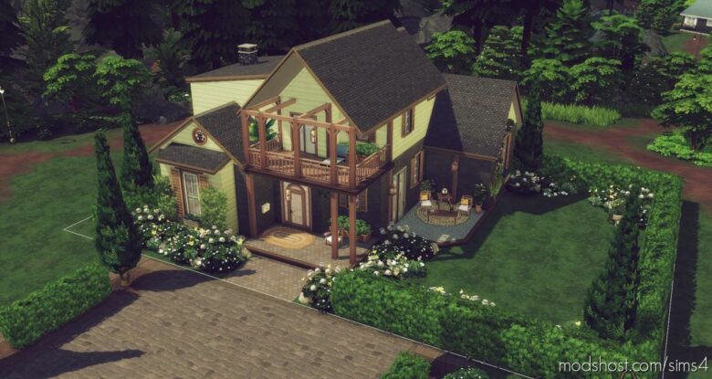 Sims 4 House Mod: Craftsman Cabin – NO CC (Featured)