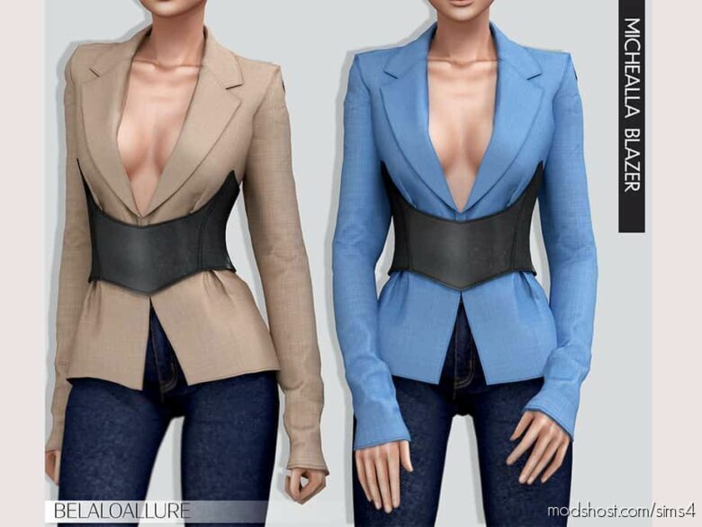 Sims 4 Clothes Mod: Michella Blazer (Featured)