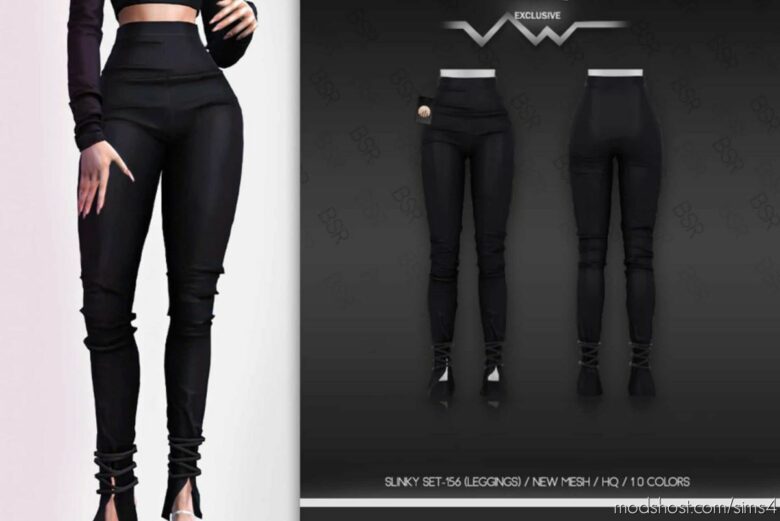 Sims 4 Clothes Mod: Slinky SET-156 (Leggings) BD544 (Featured)