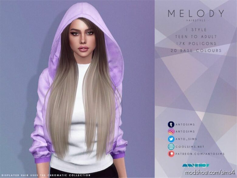 Sims 4 Mod: Melody Hair (Featured)