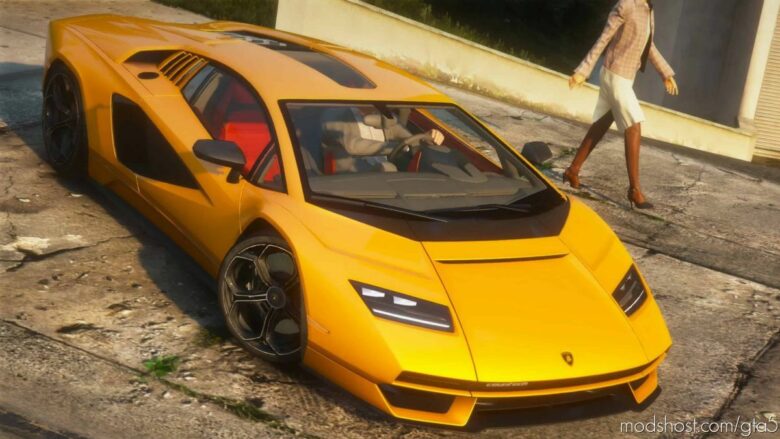 GTA 5 Lamborghini Vehicle Mod: 2022 Lamborghini Countach LPI 800-4 (Featured)