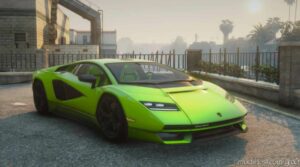 GTA 5 Lamborghini Vehicle Mod: 2022 Lamborghini Countach LPI 800-4 (Image #6)