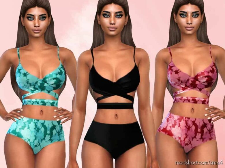 Sims 4 Clothes Mod: Summer TWO Piece Bikini SET (Featured)