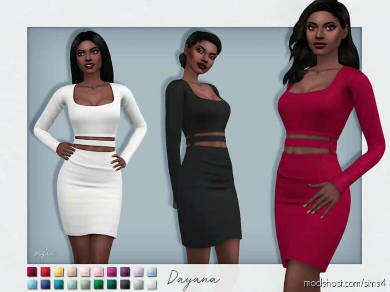 Sims 4 Clothes Mod: Dayana Dress (Featured)