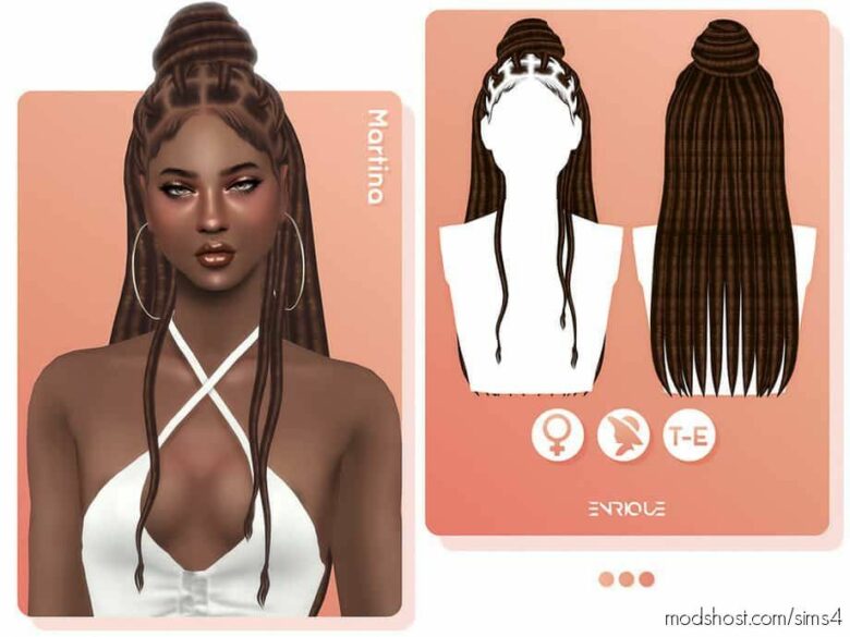 Sims 4 Mod: Martina Hairstyle (Featured)