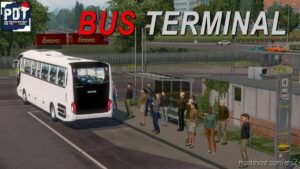 ETS2 Map Mod: BUS Stations + Passenger Mod 1.41.X (Image #3)