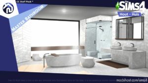 Sims 4 Interior Mod: Hout Huis - Part 3 (Master Bathroom) (Featured)