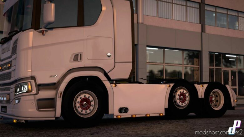 ETS2 Scania Part Mod: Sideskirt Sidepipe For Scania NG 1.41.X (Featured)