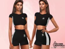 Sims 4 Clothes Mod: Fitness Full Outfit (Featured)