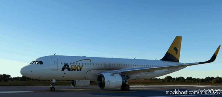 MSFS 2020 Africa Mod: Asky Airlines Livery For A320Neo (Featured)