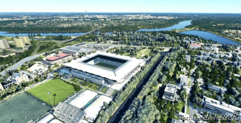 MSFS 2020 Poland Scenery Mod: Stadion Miejski Legii Warszawa – Warsaw – Poland (Featured)