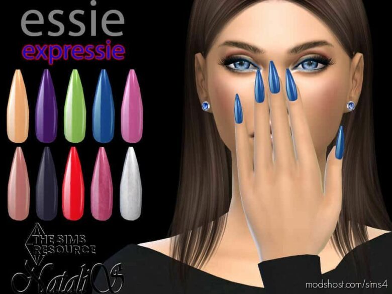 Sims 4 Makeup Mod: Essie Expressie Ballerina Nails (Featured)