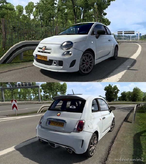 ETS2 Fiat Car Mod: Abarth 500 V2 1.41.X (Featured)