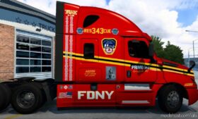 ATS Freightliner Mod: Prime INC. Fdny Squad 343 Skin (Image #3)