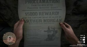 RDR2 Mod: Arthur Morgan Bounty Poster (Image #3)