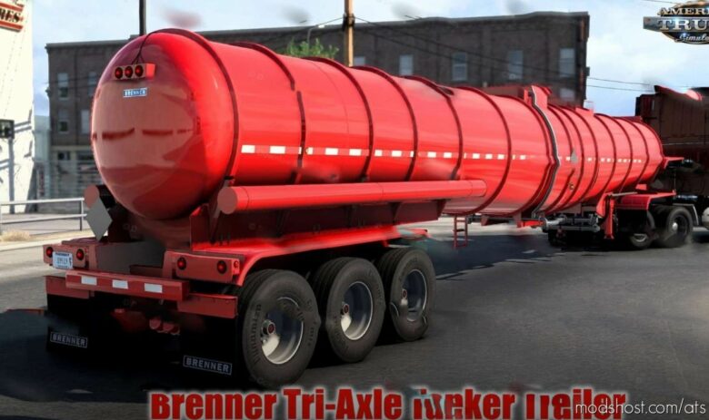 ATS Mod: Brenner Tri-Axle Tanker Trailer 1.41.X (Featured)