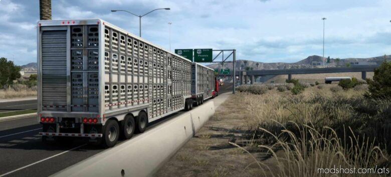 ATS Mod: SCS Livestock Double And Triple Trailers Addon V1.1 1.41.X (Featured)