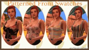 Sims 4 Clothes Mod: Lace-Up Blouse (Image #2)