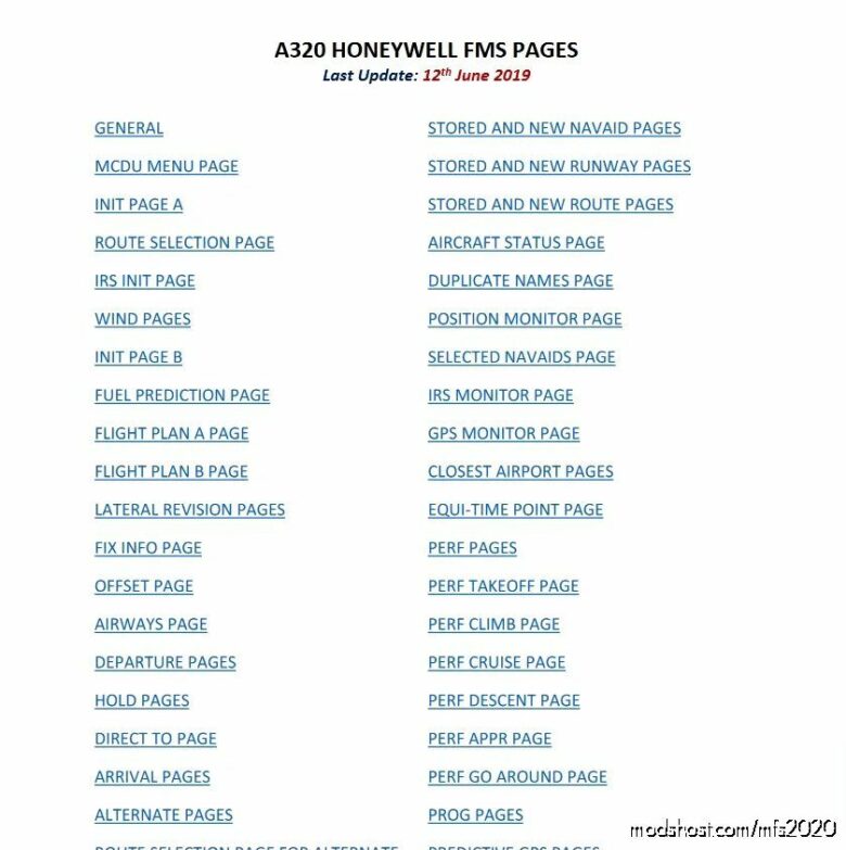 MSFS 2020 Airbus Mod: A320 FMS / Mcdu Pages (Featured)