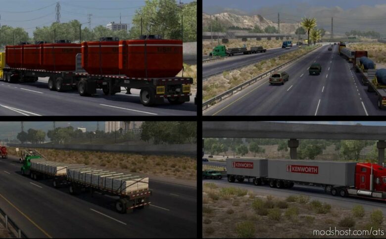 ATS Mod: FS19 Original SCS Trailers In Traffic 1.41.1 (Featured)