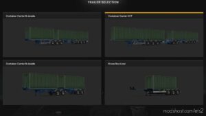 ETS2 Trailer Mod: Freight Market Flatbed Doubles 1.41 (Image #2)