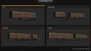 ETS2 Trailer Mod: Freight Market Flatbed Doubles 1.41 (Image #3)