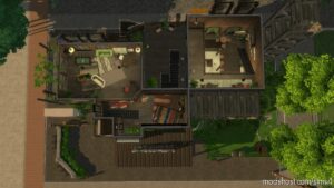 Sims 4 House Mod: Industrial Cafe – NO CC (Image #6)