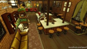 Sims 4 House Mod: Industrial Cafe – NO CC (Image #21)