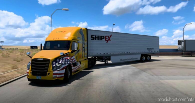 ATS Freightliner Mod: Ship EX Logistics (Honor OUR Military) Skin (Featured)