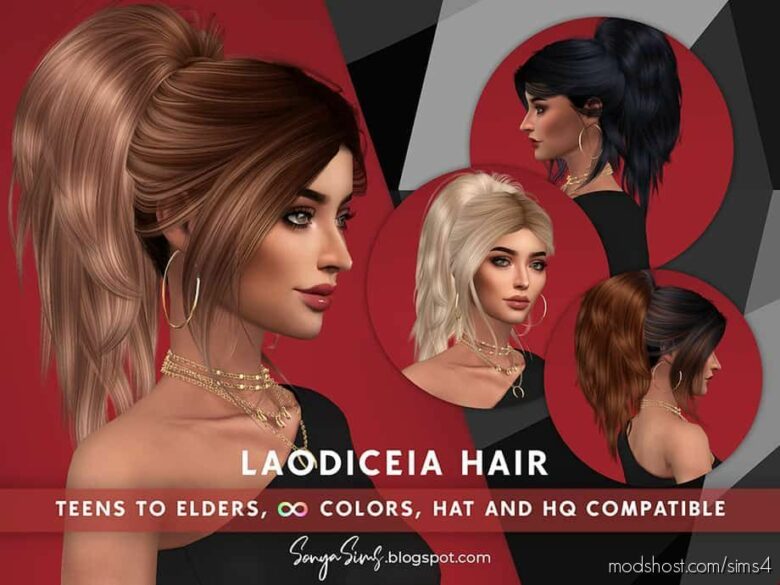 Sims 4 Mod: Laodiceia Hair (Featured)