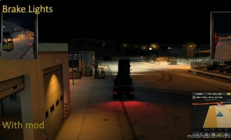 ATS DAF Part Mod: Brighter Truck And Trailer Lights V1.2 1.41.X (Featured)