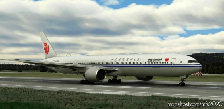 MSFS 2020 777-300ER Livery Mod: AIR China Captainsim 777-300ER (Featured)