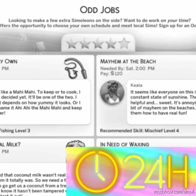 Sims 4 Mod: ODD Jobs 24/7 (Featured)