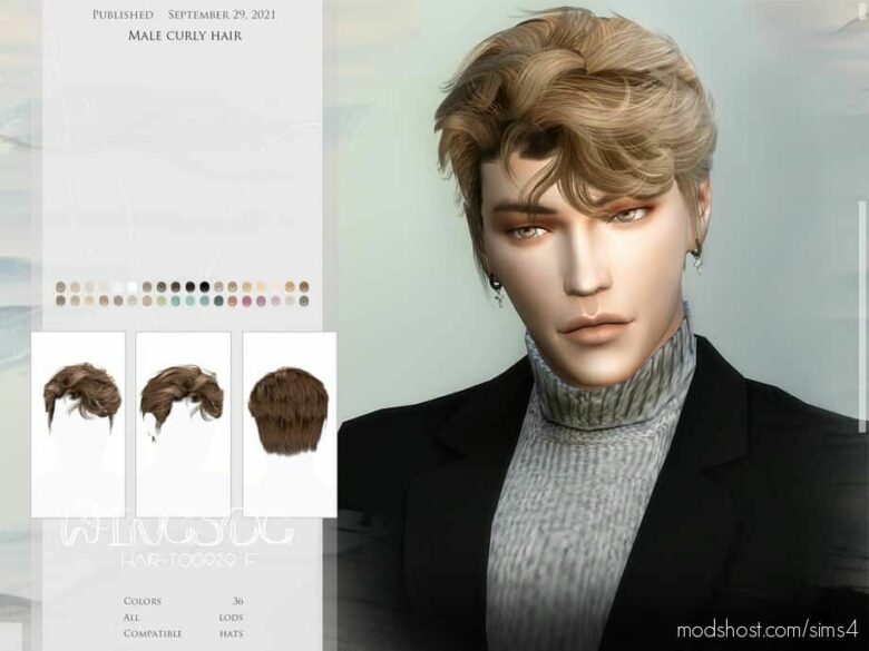 Sims 4 Mod: Male Curly Hair (Featured)