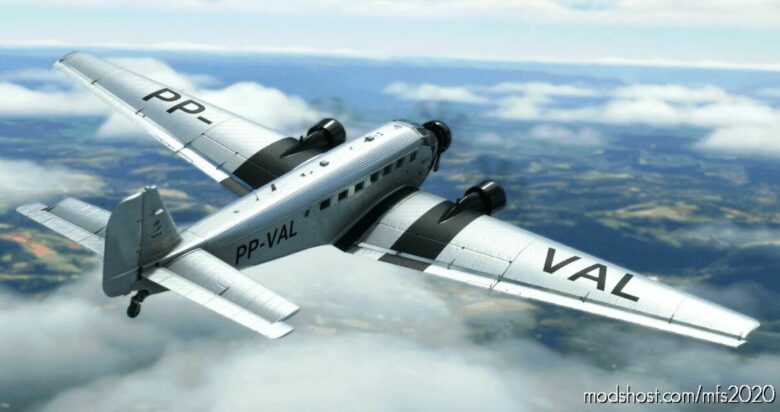 MSFS 2020 Brazil Livery Mod: Junkers JU-52 | Pp-Val (Varig) (Featured)