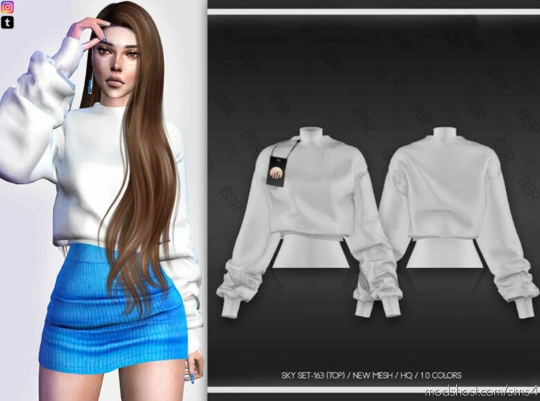 Sims 4 Clothes Mod: SKY SET-163 (Featured)