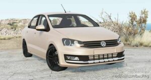 BeamNG Volkswagen Car Mod: Polo Sedan 2015 (Featured)