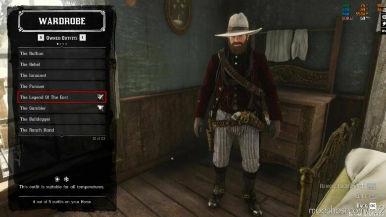 RDR2 Effect Mod: Legend Of The East Outfit For Arthur – Challenge Fixer (Featured)