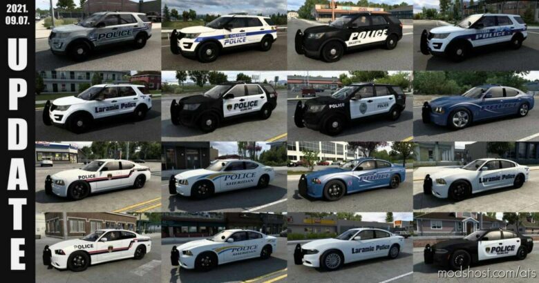 ATS Mod: Municipal Police Traffic Pack V1.2.2 -04.10.21- 1.42 (Featured)