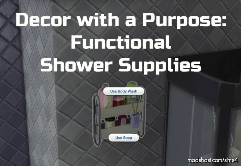 Sims 4 Object Mod: Decor With A Purpose: Functional Shower Supplies (Featured)