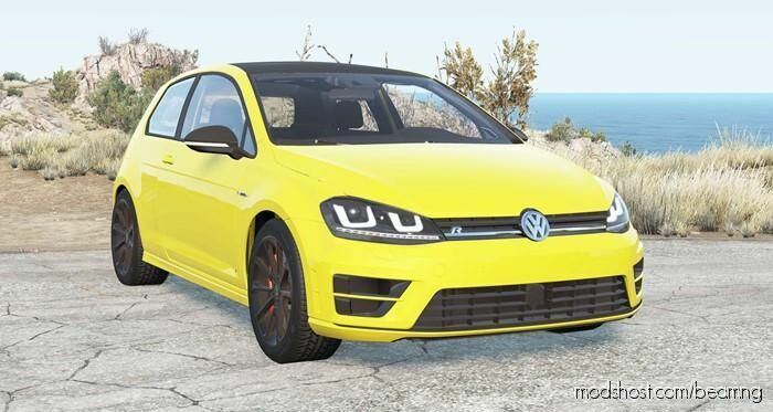 BeamNG Volkswagen Car Mod: Golf R 3-Door (TYP 5G) 2017 (Featured)