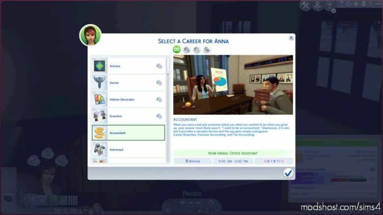 Sims 4 Mod: Accountant Career (Branches & Reward Traits) (Featured)