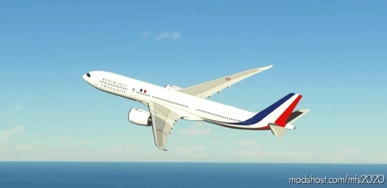 MSFS 2020 A330 Livery Mod: France AIR Force “Republique Française” (Etec – VIP) Headwind A330-900 (Featured)