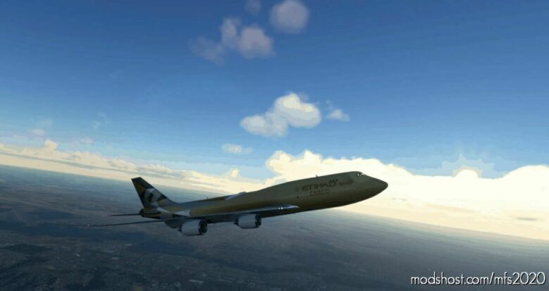 MSFS 2020 747-8 Livery Mod: Asobo 747-8 BCF Etihad Cargo NEW NO Mirroring (Featured)