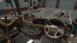 ETS2 DAF Mod: Beige Interior For DAF XG 2021 V0.8 (Image #2)